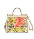 Floral Print Miss Sicily Medium, &pound;550, Handbags, Pink/White, Leather, Front view